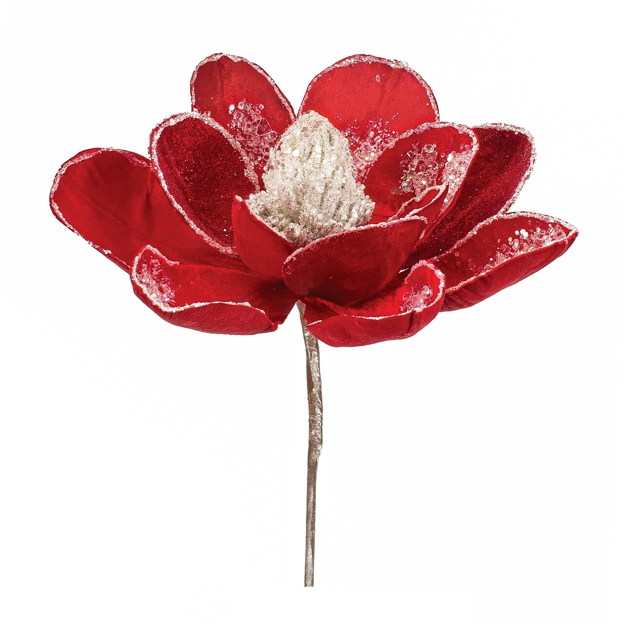 Melrose Set of 6 Red Magnolia Artificial Christmas Stems 20"